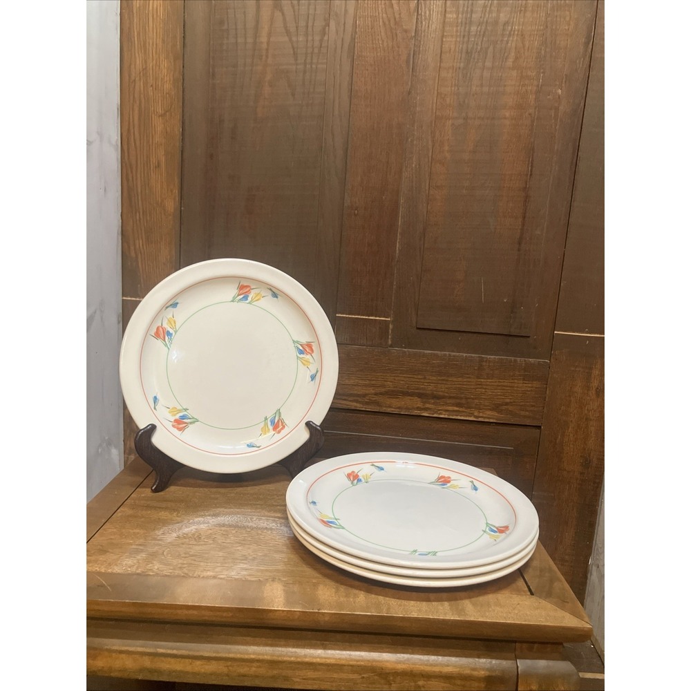 Stonehenge Midwinter Crocus Dinner Plates 10-1/2" Set Of 4